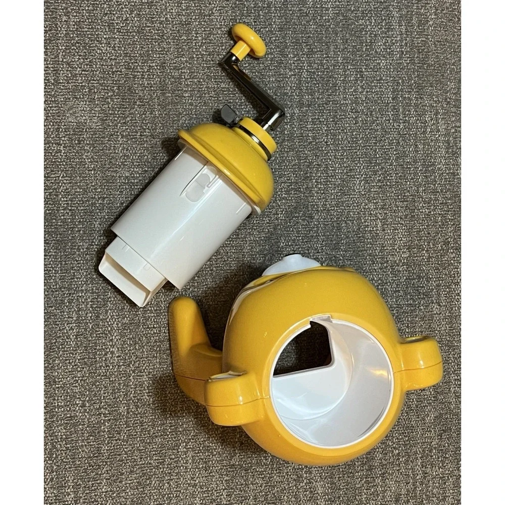 Tiger Kyoro-chan Ice Shaver ABF-F100 YK Yellow Hand Crank Kakigori Maker Japan